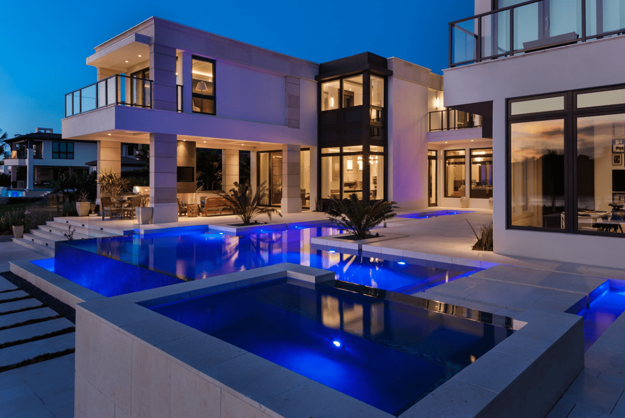 custom geometric infinity pool