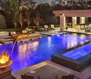 pool with spa