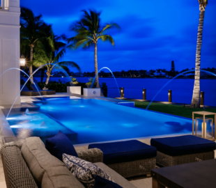 pool with water features